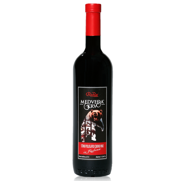 RUBIN Medveda Krv Semi Dry Table Wine 6/750ml