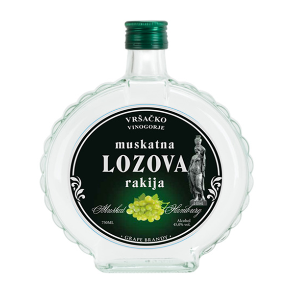 VRSACKO VINOGORJE Muskatna Lozova Rakija [Grape Brandy] 6/750ml