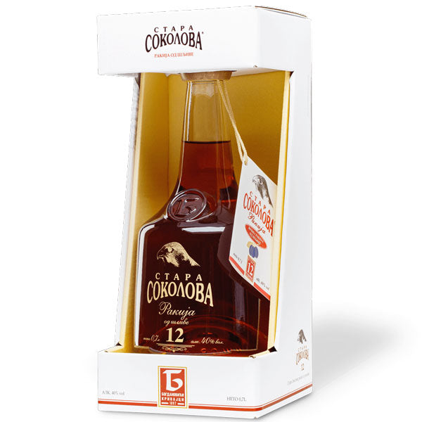 STARA SOKOLOVA Sljivovica [Plum Brandy] 12 LUX 6/700mL